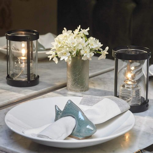 Sterno SoftLight Liquid Wax Candle Pack - Decorative Candles for Centerpieces, Candle Set with Bottle-Design Holder - Long Lasting Liquid Paraffin Candles, Burns Up to 18 Hours - 6 Pack