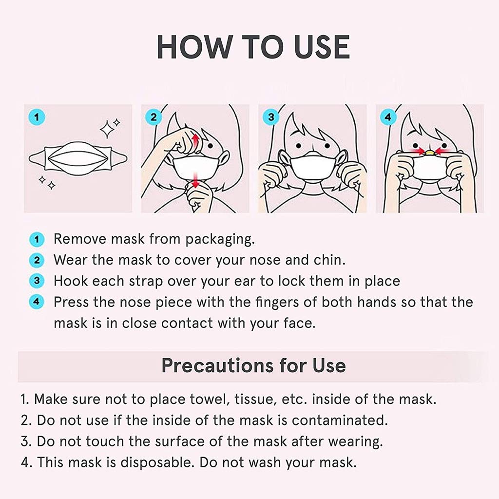 THEPURI KF94 Kids Disposable Face Mask, 100 Pack White, Breathable Mask with Quadruple Filtration System and Skin-Friendly Inner Layer, Soft Ear Band for 4Y-12Y Boys and Girls - Good Manner