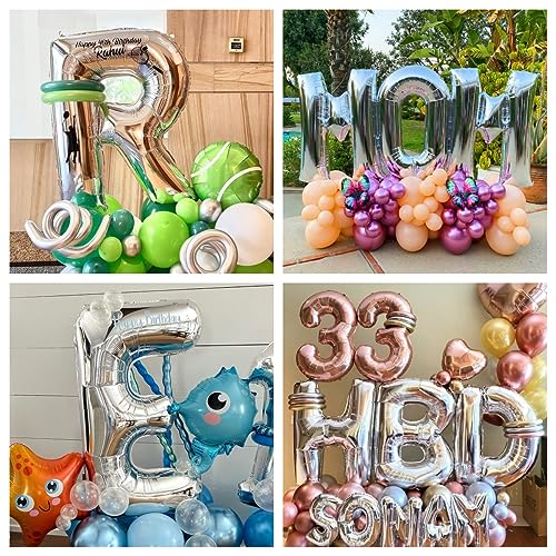 40 Inch Silver Letter A Balloon - Foil Mylar for Party Decor