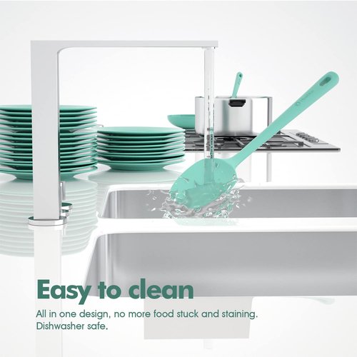 ChefAide Silicone Spatula Set - 4 Pieces, Ergonomic Grip, Heat Resistant Up to 600°F for Nonstick Cookware