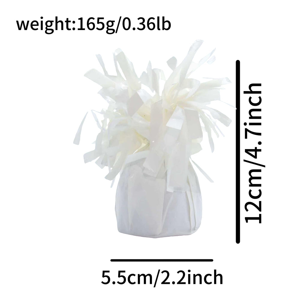 Moretreat balloon weights are perfect for parties, birthdays, weddings. Each pack includes 6PCS durable weights that easily decorate balloons and elevate any celebration. (White 6pcs)