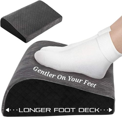 Kölbs Office Foot Rest - Plush Velvet Memory Foam for Ultimate Comfort | Ergonomic Teardrop Design