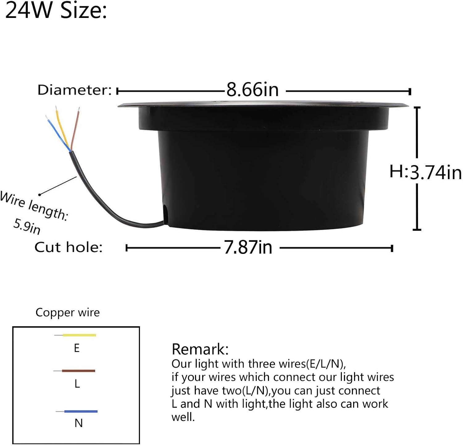 Skiennix Outdoor In-Ground Lights - 24W Waterproof Landscape Lighting | Warm White 3000K, 8.66" Diameter, Pack of 4