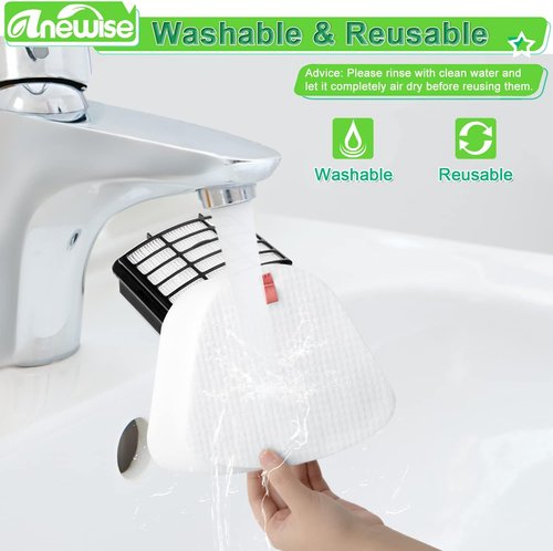 Anewise Vacuum Replacement Filter - HEPA & Pre-Felt for Shark Navigator Models | Fits ZU503AMZ, NV350-360