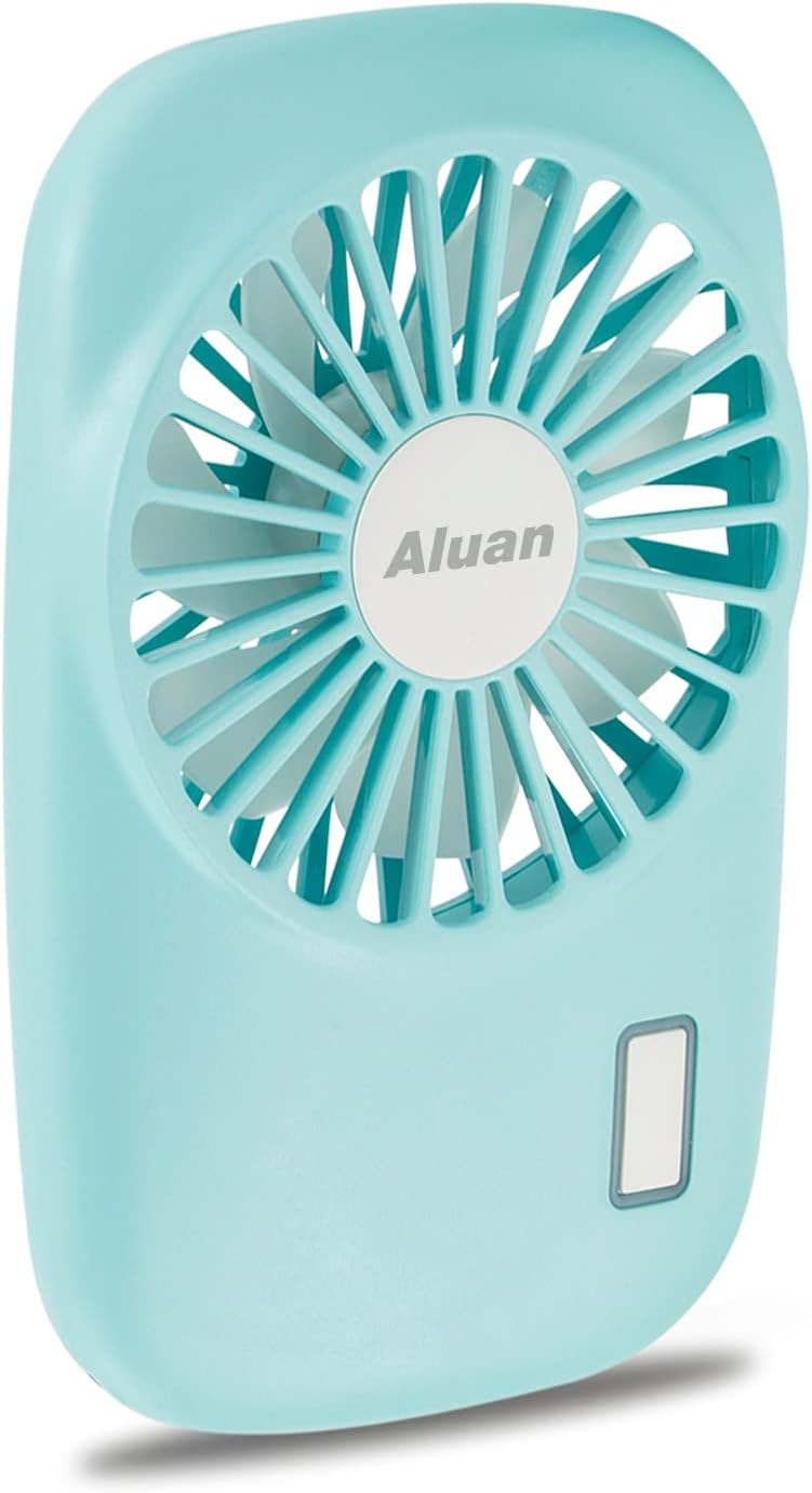 Aluan Handheld Mini Fan - Powerful USB Rechargeable Personal Fan for Home & Travel | Blue
