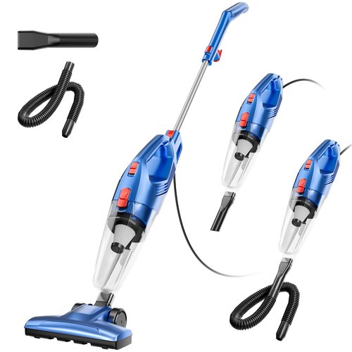 fenhua Corded Stick Vacuum Cleaner - Lightweight, Powerful Suction with 450W Motor, 3-in-1 16.4Ft Cord Vacuum Cleaners for Home, Hard Floor, Carpet, Pet Hair Deep Blue