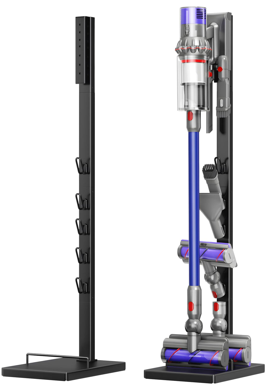 pickpiff Vacuum Cleaner Stand Compatible with Dyson V15, V12, V11, V10, V8, V7, V6 & G5 – Freestanding Holder with Accessory Storage, No Drilling Required, Easy Installation
