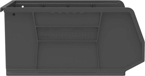 Akro-Mils Plastic Storage Bins - Space-Saving Stackable Organizers for Garage & Pantry | 15" x 16" x 7", Black, 6-Pack