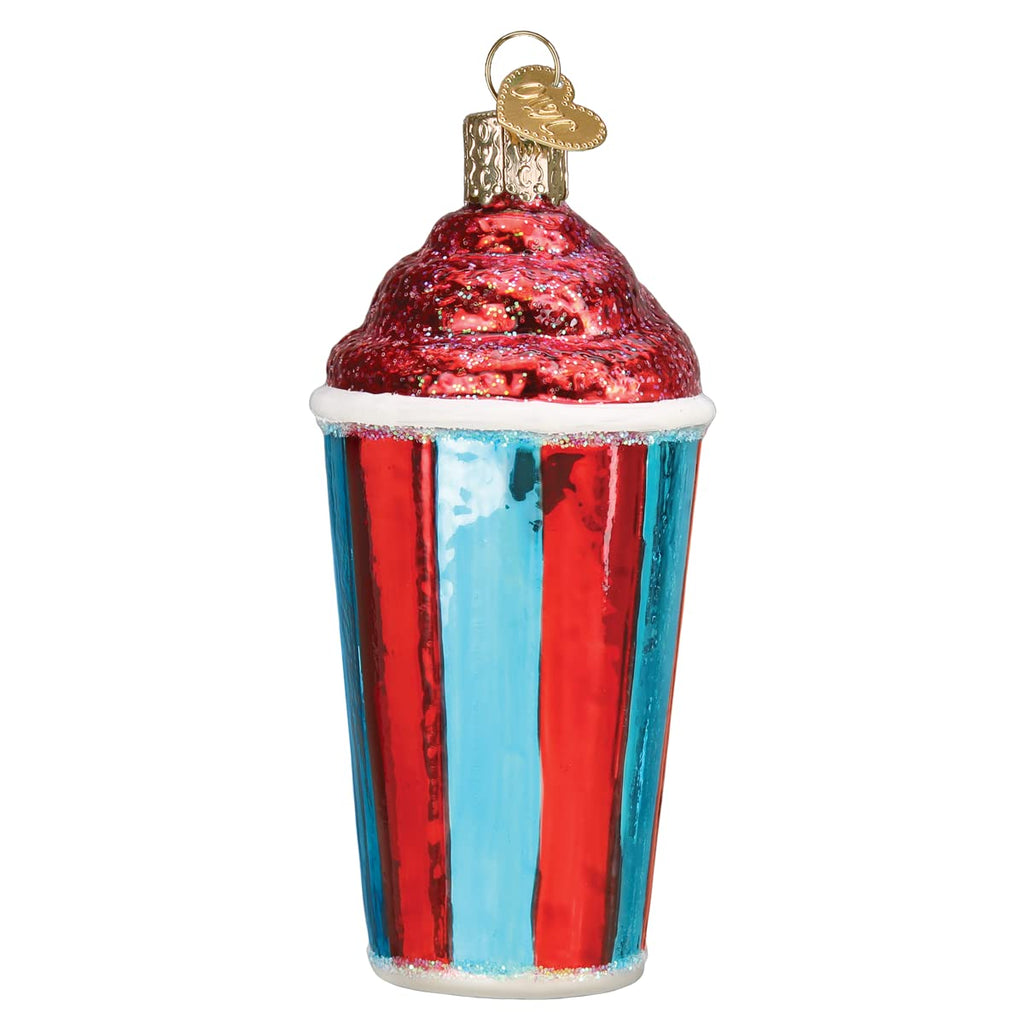 Old World Christmas ICEE Cup Glass Blown Ornament for Christmas Tree, Handcrafted Holiday Decoration, ICEE Collection