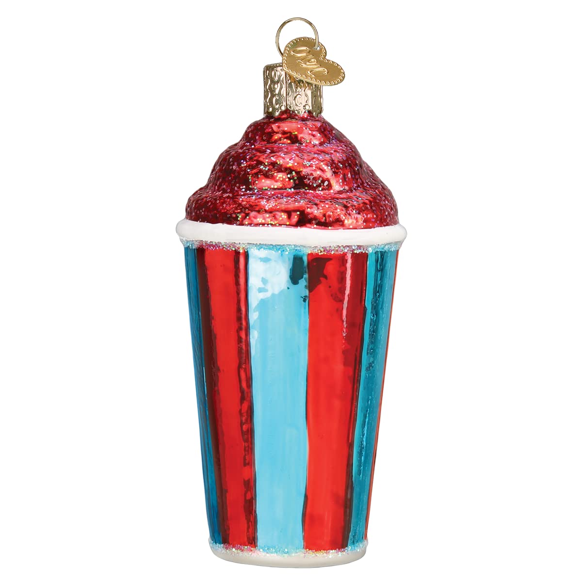 Old World Christmas ICEE Cup Glass Blown Ornament for Christmas Tree, Handcrafted Holiday Decoration, ICEE Collection