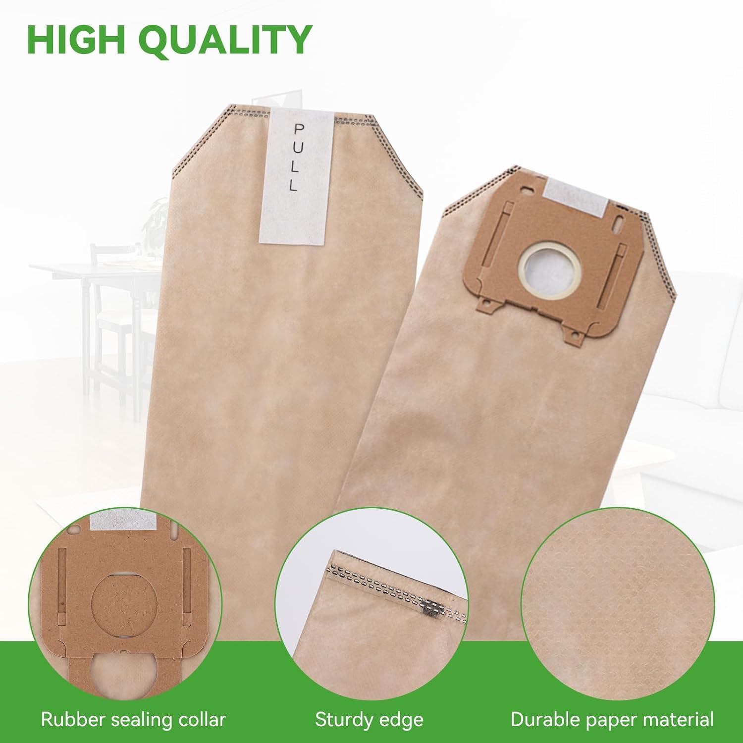 Vacuum Bags Compatible with Oreck Magnesium Upright Vacuum - 4 Pack Type LW HEPA Vacuum Cleaner Bags Replacement Bags for LWPK6OH LWPK25OH LWPK3OH