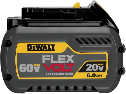 DEWALT FLEXVOLT 20V/60V MAX Lithium Ion Battery - High Capacity 6.0Ah for Extended Power