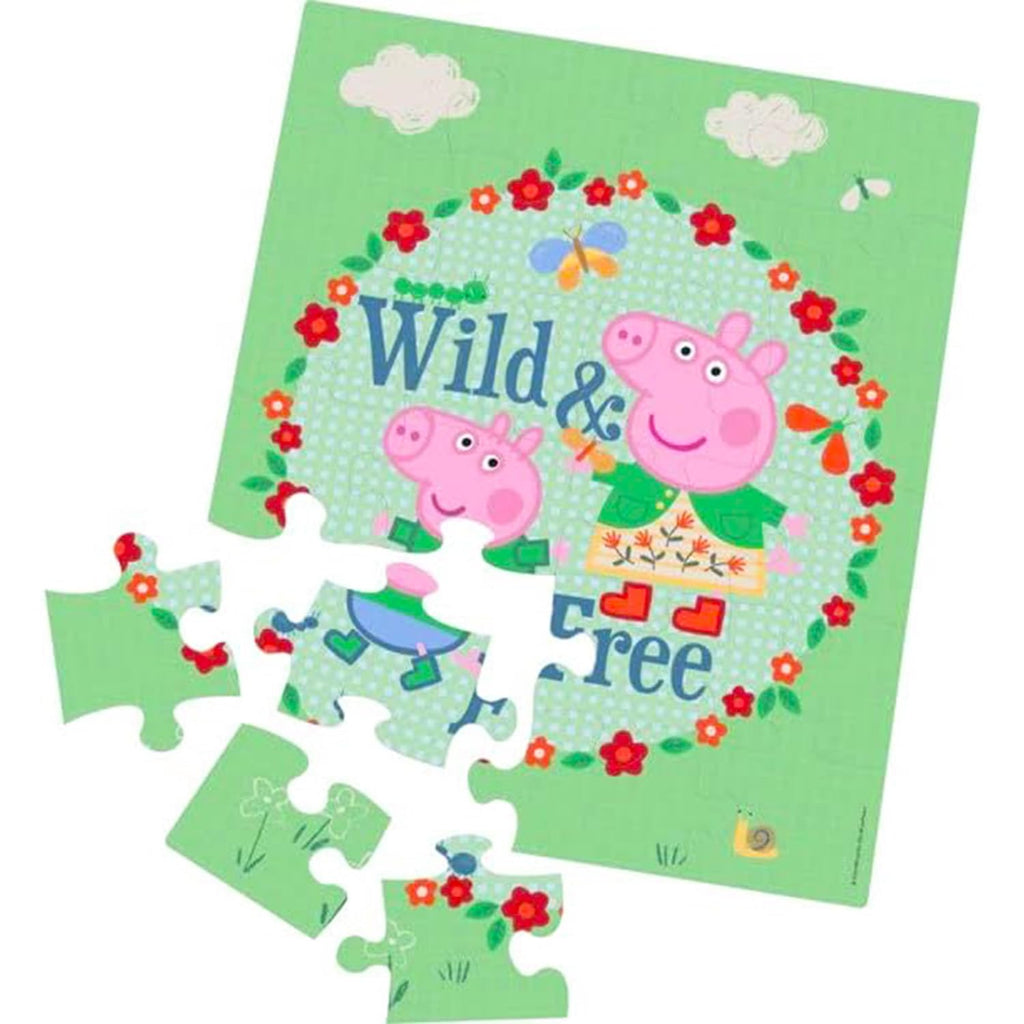 Peppa Pig Tin Lunch Box with Puzzle Set - Bundle with Tin Lunch Box, 48 Piece Puzzle for Kids Plus Stickers, More | Peppa Pig Activity Set for Kids, Girls