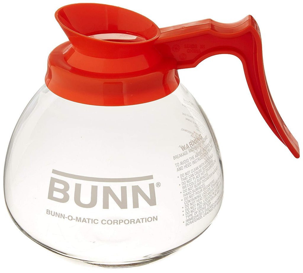 BUNN Coffee Pot Decanter/Carafe, 2 Black Regular and 1 Orange Decaf, 12 Cup Capacity, Set of 3