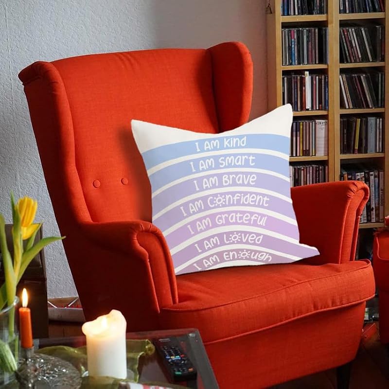 Purple Rainbow Throw Pillow Cover 18x18 Soft Flannel Decorative Case