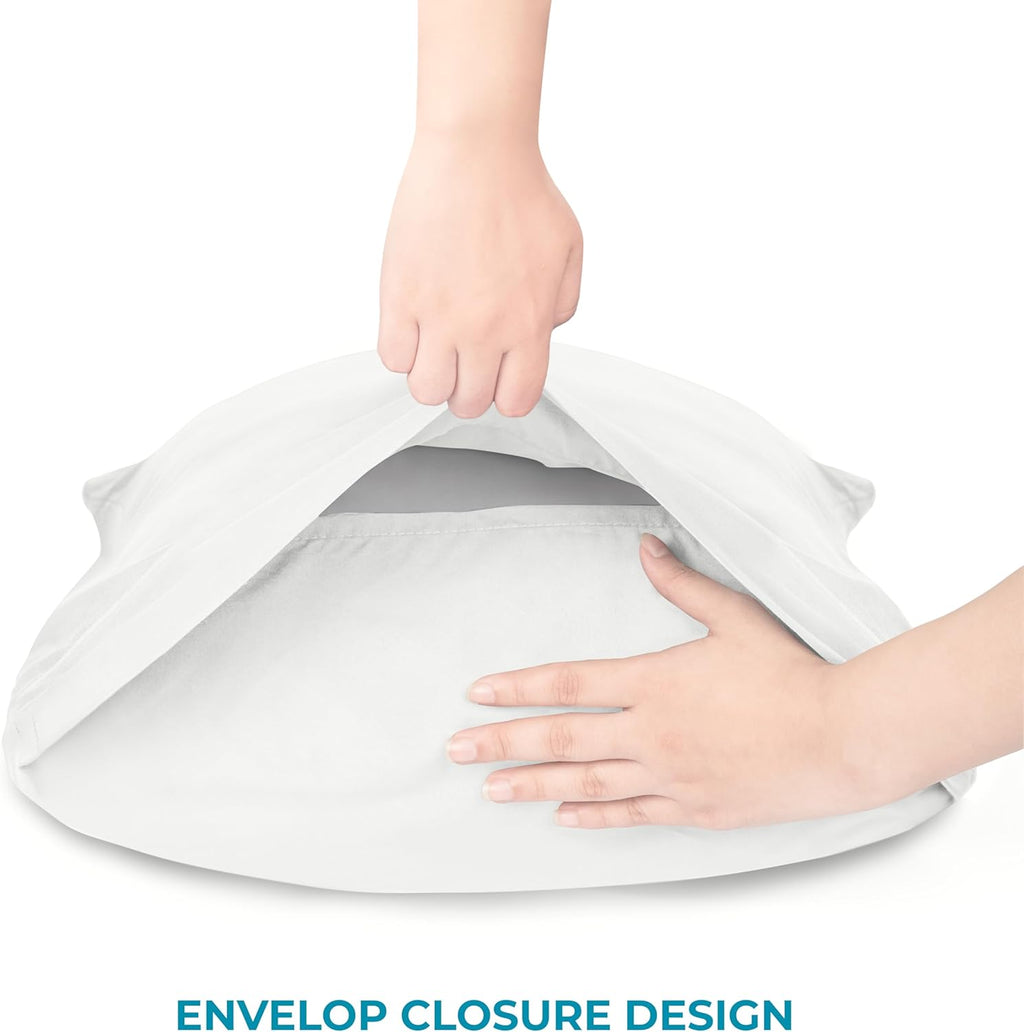 Utopia Bedding King Pillow Cases - Soft Brushed Microfiber - 6 Pack, Fade Resistant | 20" x 40" - White