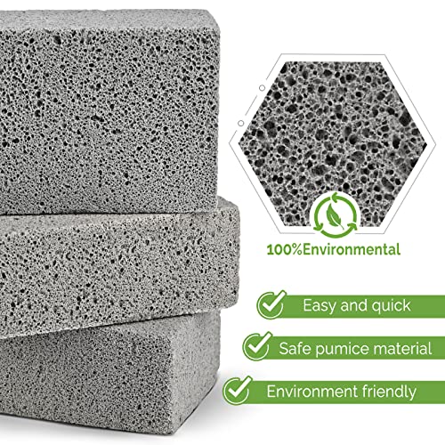 Maryton Grill Cleaning Stone - 3 Count Pumice Block for BBQ & Griddle