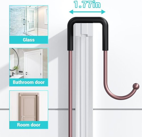 Aitatty Over The Door Shower Caddy - Rustproof Hanging Organizer for Easy Bathroom Storage | Bronze Finish