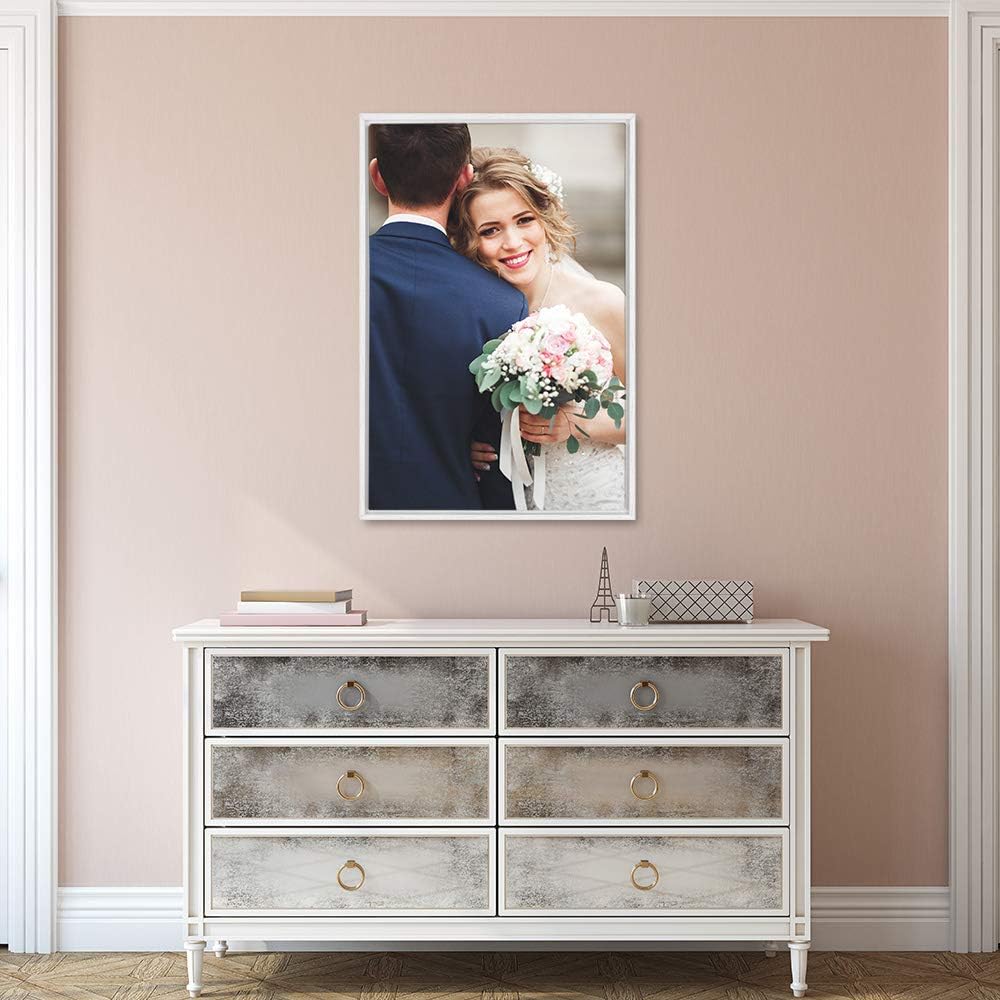 Wall26 Framed Canvas Wall Art - Custom Prints for Living Room & Bedroom | Ready to Hang - 16"x24" White Frame