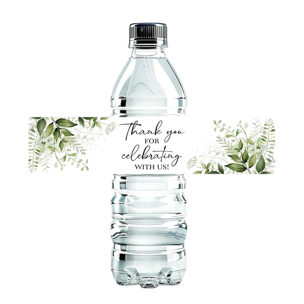100 Pcs Greenery Floral Water Bottle Labels Sticker for Wedding Bridal Baby Shower Party Table Decoration Supplies Wedding Ideas for Daughter Son fiancée Younger Generation