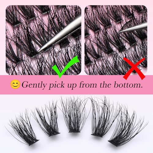 Sultrya 50D+60D Fluffy DIY Eyelash Extensions Cluster Lashes 280pcs