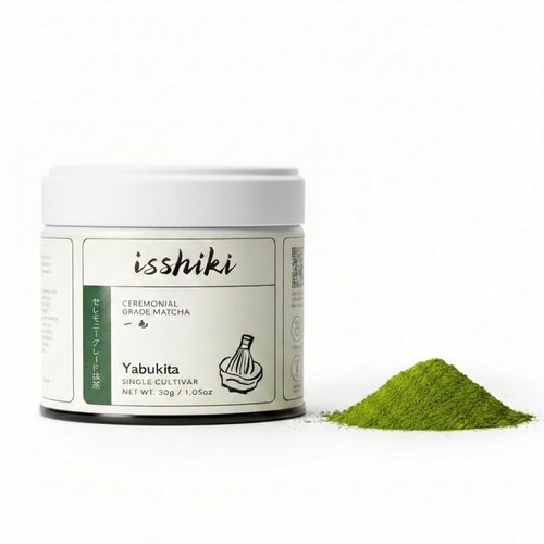 Isshiki Matcha Powder - Premium Ceremonial Grade Yabukita Green Tea from Kyoto - Authentic Japanese Matcha - 30G | 20 Servings
