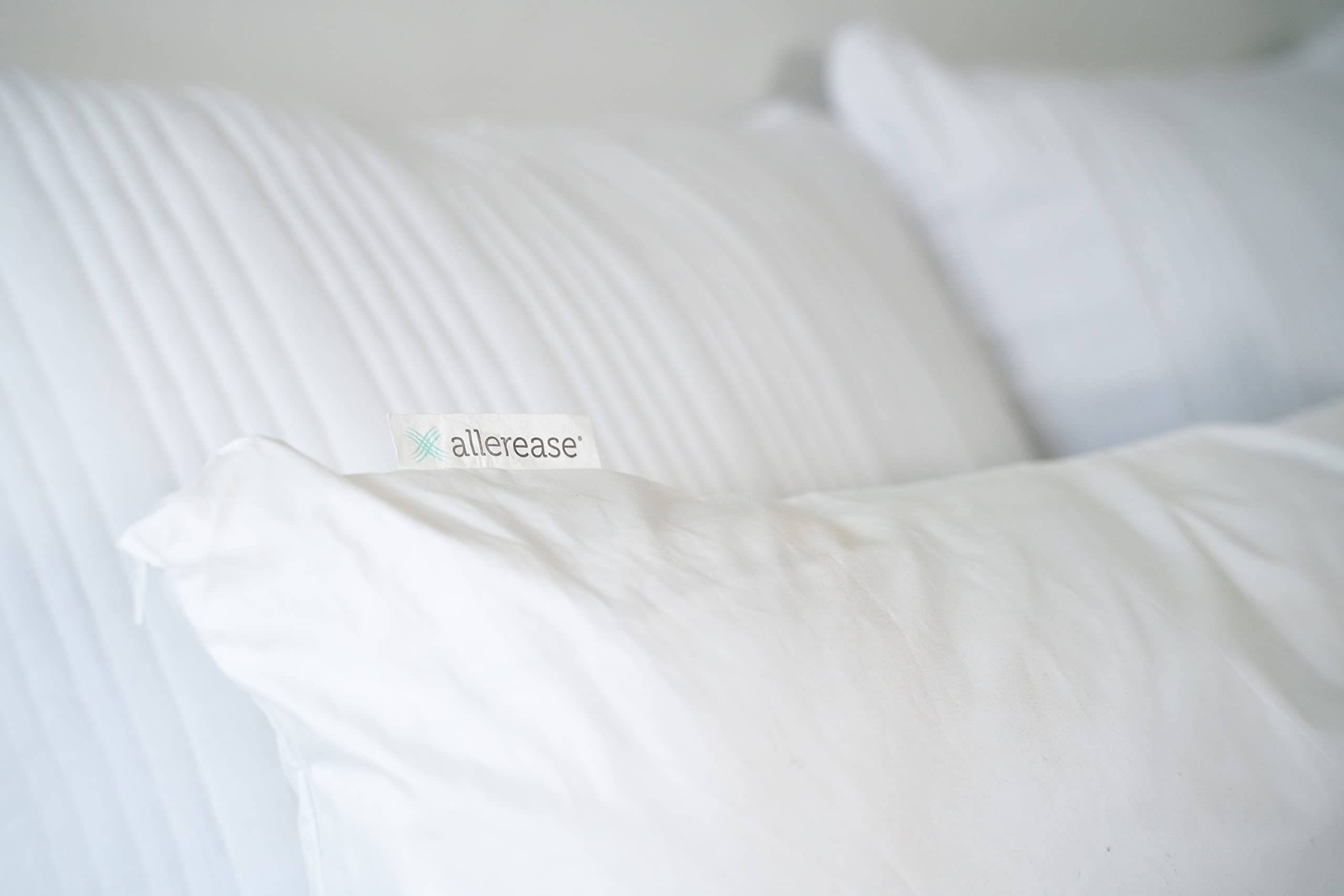 AllerEase 100% Breathable Cotton Pillow Protector for Sleeping, Queen 30" x 20" - 1 Pack of 2,White