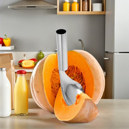 Garneck Pumpkin Core Remover Scraper: Stainless Steel Serrated Spoon Pumpkin Carving Scoop Ice Cream Scoopers for Smoothies Shaved Fruit and Vegetable Corer Tool for Kitchen