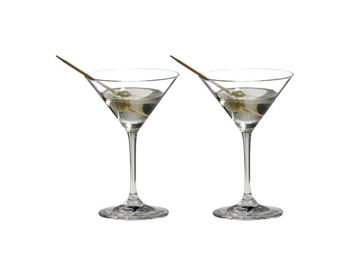 Riedel Vinum Martini Glasses - Crystal Glass, Dishwasher Safe, 2-Piece Set - Essential Home Bar Glassware 6416/77