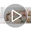 8-Sided Easter Pillow Covers Set of 4 with Bunny Decor