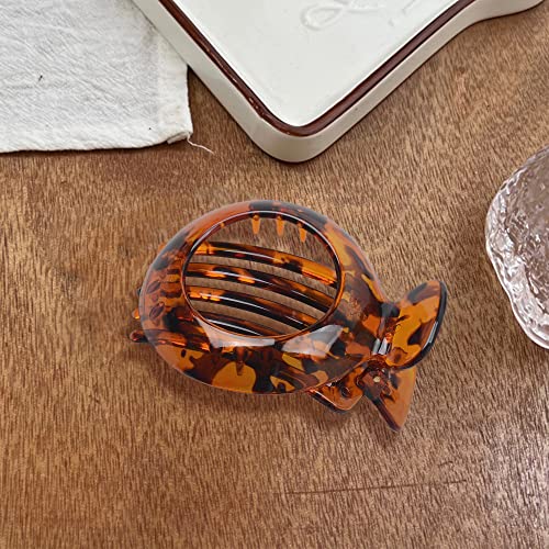 AEGYPIUS Flat Hair Claw Clip - Dark Brown Travel-Friendly Hair Accessory