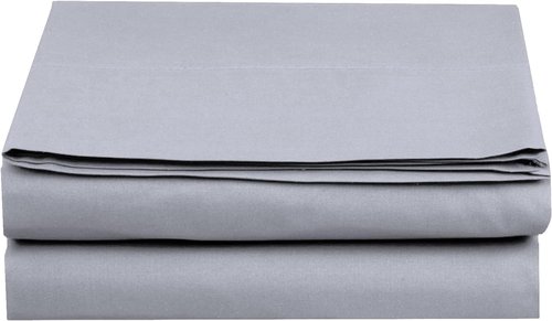 Elegant Comfort Premium Hotel Quality 1-Piece Flat Sheet, Luxury and Softest 1500 Premium Hotel Quality Microfiber Bedding Flat Sheet, Wrinkle-Free, Stain-Resistant, King, Silver