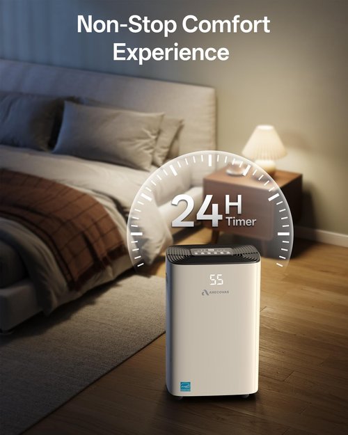 **Dehumidifier | 52 Pints Energy Star Certified for Large Rooms Up to 4500 Sq.Ft - Auto Defrost & 24H Timer**