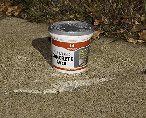 Red Devil 0644 Concrete Repair Patch, Pre-Mixed Gray Filler, 1 Quart (6-Pack)