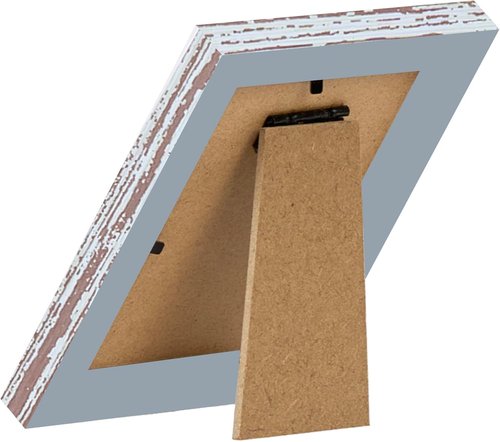 JCJMY 3x4 Rustic White Picture Frame - Versatile Wall & Tabletop Display | Shatter-Resistant Plexiglass