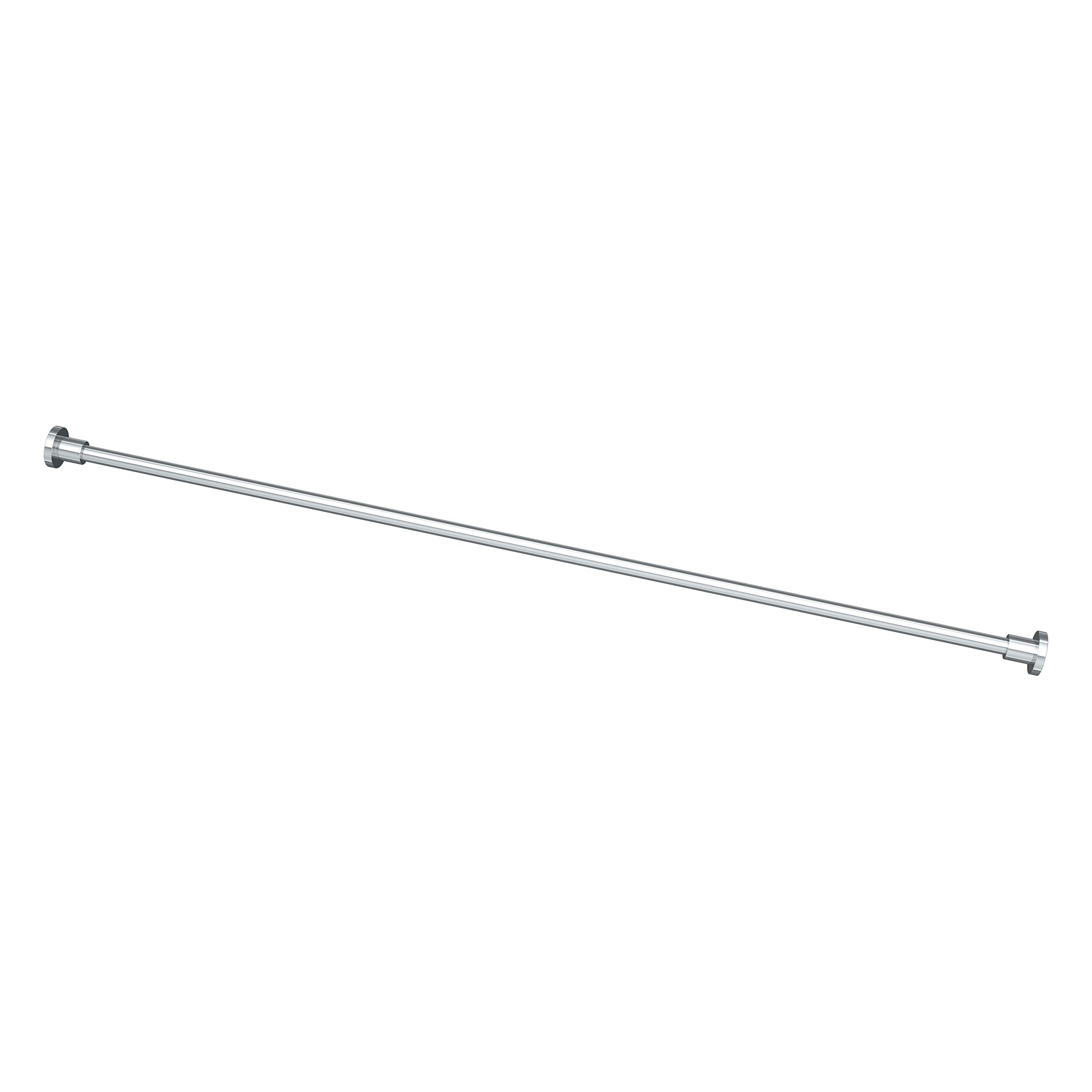 Gatco 829C Modern Minimalist Straight Shower Rod Set, 60 Inch, Chrome