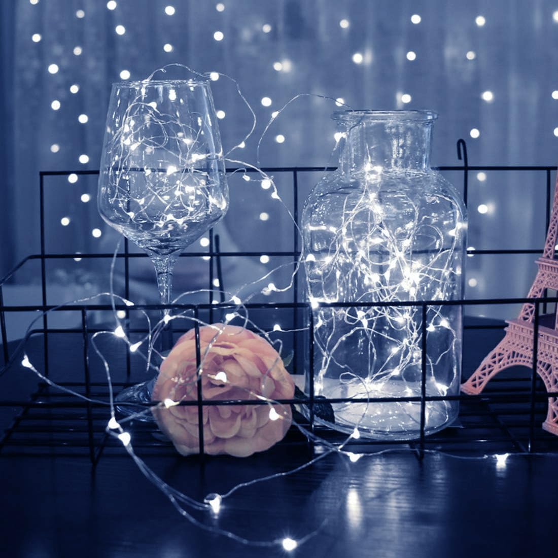 ZGWJ Fairy Lights - 8 Pack Battery Operated 7ft Mini LED String Lights | 3 Modes for Parties & Decor