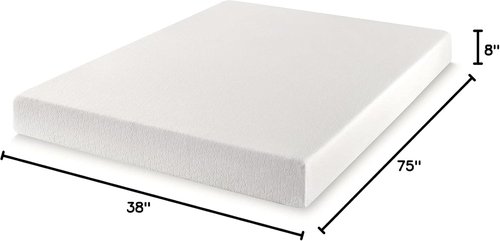 Best Price Mattress 8-Inch Twin Mattress - Green Tea Memory Foam Bed-In-A-Box, White