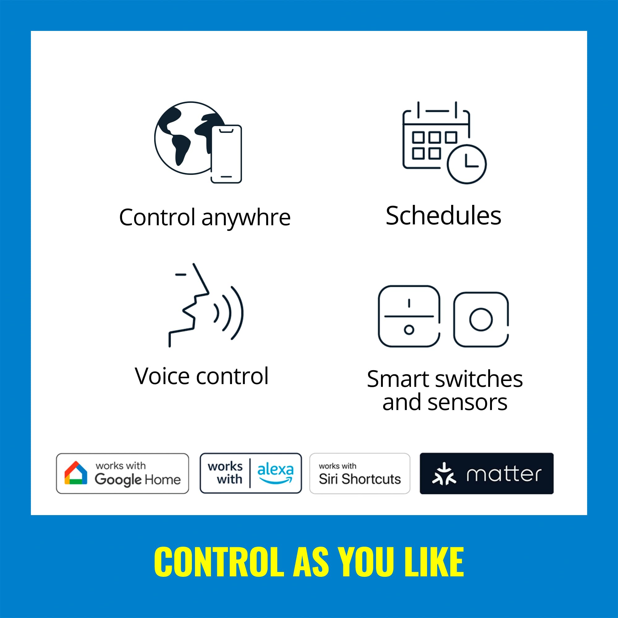 WiZ Connected Fairy Lights, 65.6ft RGB LED Smart Color-Changing, Static and Dynamic Modes, Music Sync, App and Voice Control