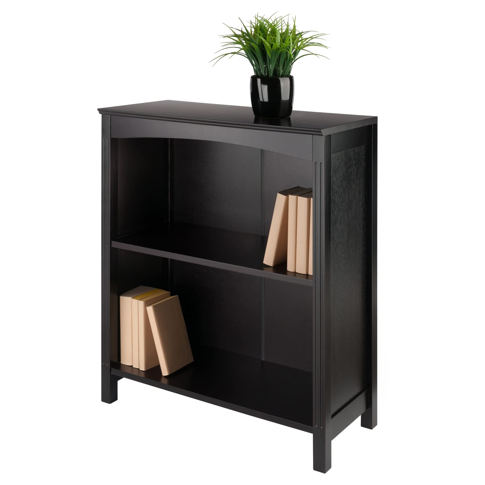 Winsome Terrace Solid/Composite Wood 3-Tier 26-Inch Wide Storage Shelf, Espresso (92327)