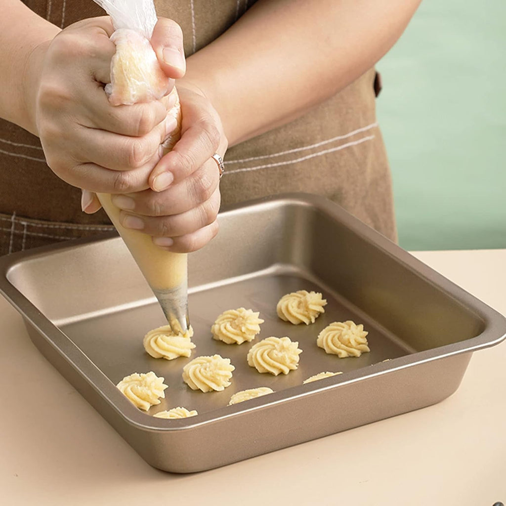 Skiennix 400 Pcs Disposable Piping Bags - 12 Inch Anti-Burst Tipless Icing Bags for Cake & Cookie Decorating