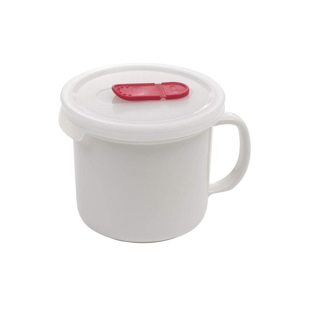 GoodCook 20 oz. Microwave-Safe Ceramic Mug with Vented Lid, White