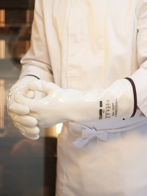 LANON 15" Liquid Silicone Oven Gloves - Heat Resistant, Waterproof, Extra Long, Large, Food Grade