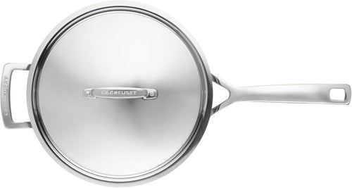 Le Creuset Stainless Steel Chef's Pan - Classic 3-Ply Design, 3.5qt Capacity