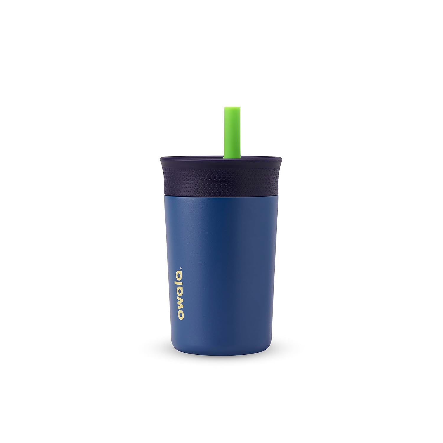 Owala Kids Tumbler - Insulated Stainless Steel Water Bottle with Spill-Resistant Straw | 12 Oz, Navy & Blue