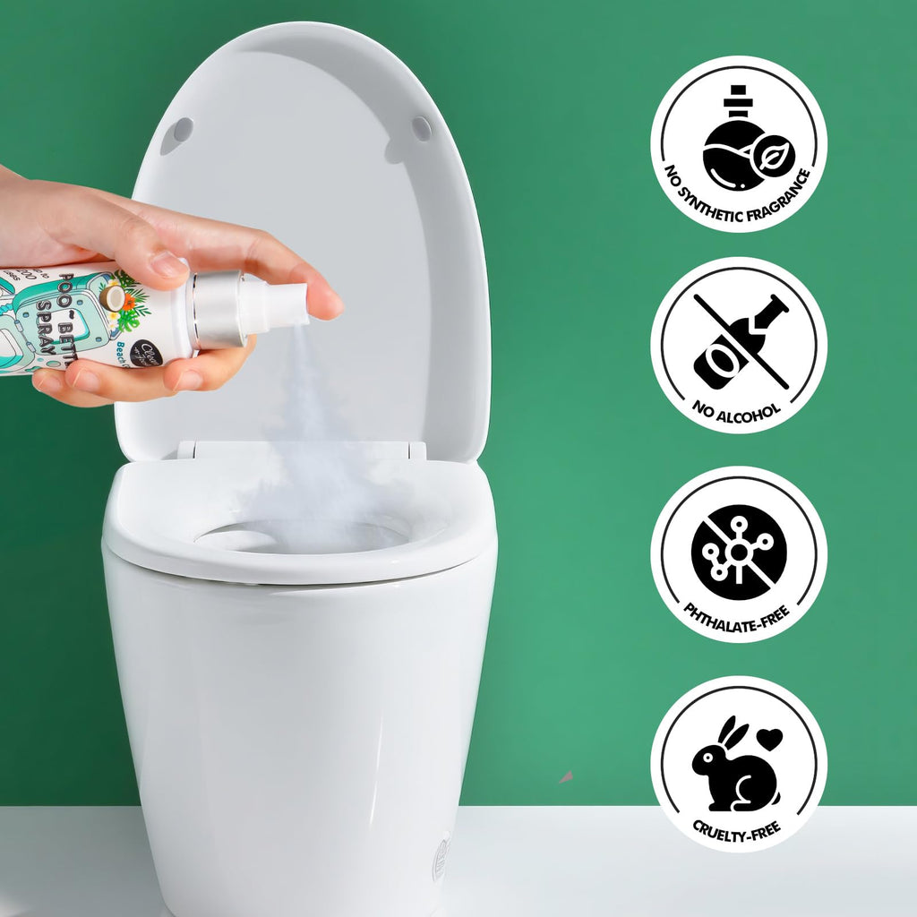 Clean-n-Fresh Toilet Spray, Holiday Pack Gift Set - 6.8 Fl Oz Balsam & Cedar and Bright Berry, Bathroom Odor Deodorizer, Up to 400 Uses