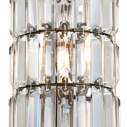 Westinghouse 6338400 Sophie One-Light Indoor Mini Pendant, Oil Rubbed Bronze Finish with Crystal Prism Glass, White