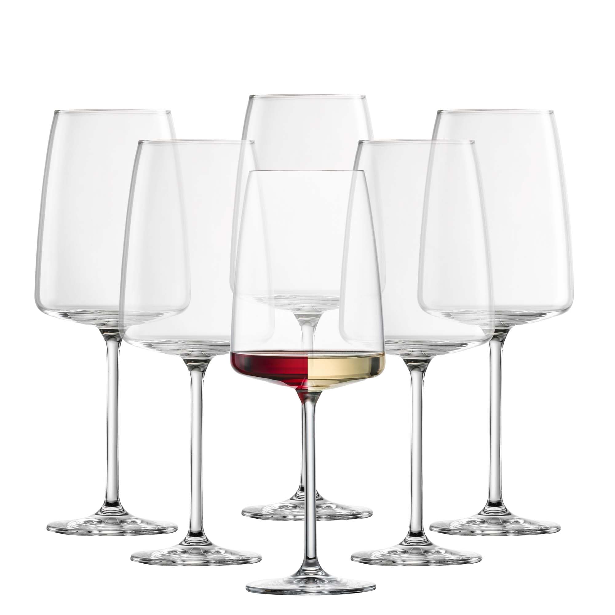 ZWIESEL GLAS Sensa Red Wine Glass (Set of 6), Wine Glasses for Red or White Wine, Dishwasher-Safe Machine-Made Tritan Crystal Glasses, Made in Germany (18.1 Oz)