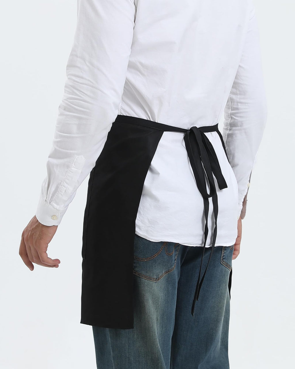 Xeoxarel 1 Pack Bistro Half Aprons with 4 Pockets, Unisex Waitress Waiter Waist Server Apron for Women and Men 27''X18''