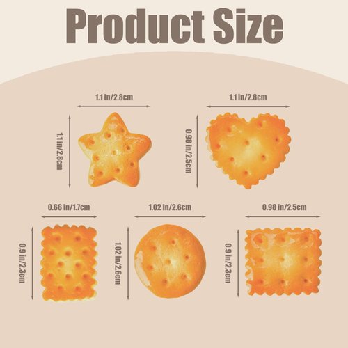 10 Pack Adorable Cartoon Cookie Refrigerator Magnets - 5 Cute Biscuit Shapes, Sweet Dessert Decor for Photo, Note & Menu Display on Fridge, Locker & Whiteboard